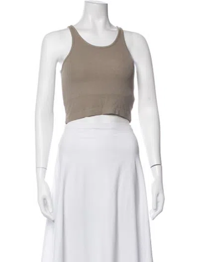 Pre-owned John Elliott Crew Neck Sleeveless Crop Top In Neutrals