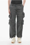 John Elliott Dark Washed Cargo Pants With Belt Loops