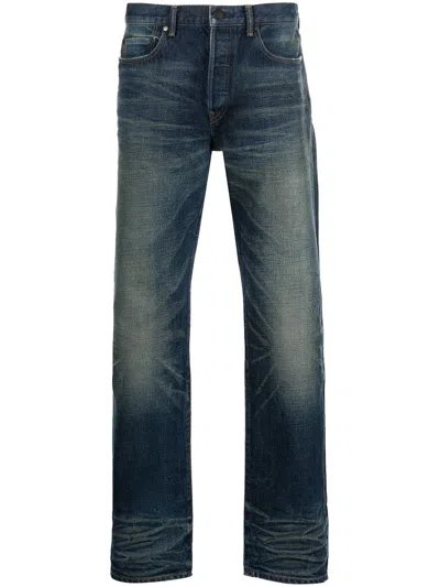 John Elliott Daze Straight Jeans In Blue