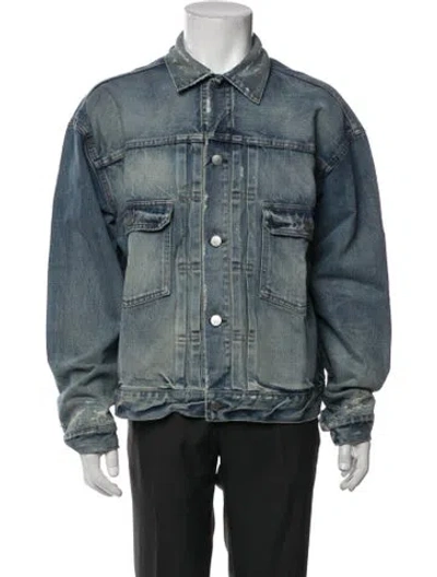 Pre-owned John Elliott Denim Jacket W/ Tags In Blue