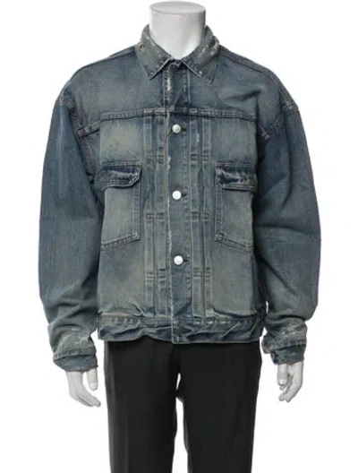 Pre-owned John Elliott Denim Jacket W/ Tags In Blue