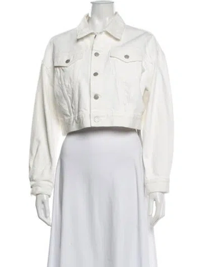 Pre-owned John Elliott Denim Jacket W/ Tags In White