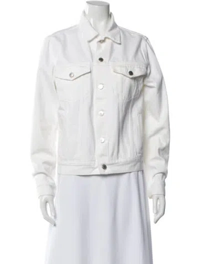 Pre-owned John Elliott Denim Jacket In White