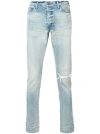 John Elliott Distressed Slim In Blue