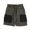 John Elliott Drawstring Cargo Shorts - Faded Gray In Grey