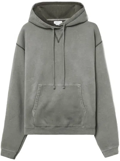 John Elliott Faded Thermal-lined Hoodie In 灰色