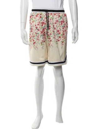 Pre-owned John Elliott Floral Print Athletic Shorts In Neutral