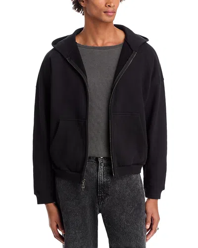 John Elliott Frances Zip Front Hoodie In Black