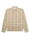 John Elliott Frayed Check-pattern Shirt In Gold