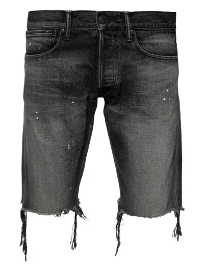 Pre-owned John Elliott Frayed Hem Pocket Shorts In Grey