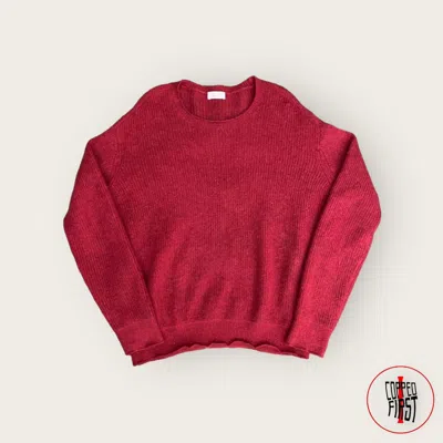 Pre-owned John Elliott Fw18 Mohair Crewneck Sweater In Red