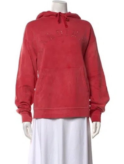 Pre-owned John Elliott Graphic Print Crew Neck Hoodie In Pink