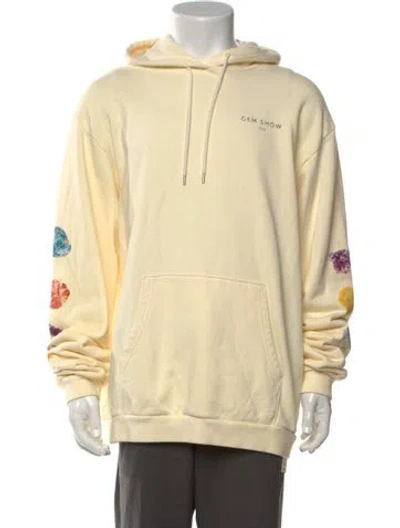 Pre-owned John Elliott Graphic Print Crew Neck Hoodie In Yellow
