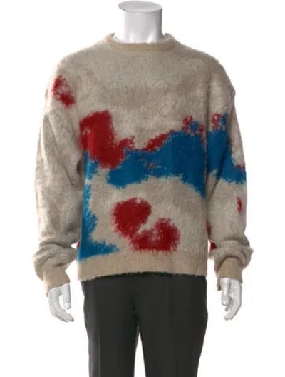 Pre-owned John Elliott Graphic Print Crew Neck Pullover In Neutrals
