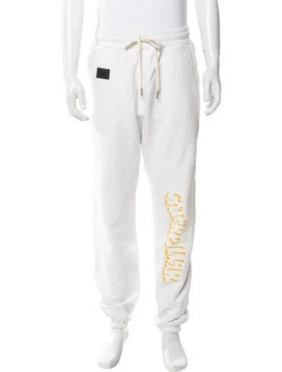 Pre-owned John Elliott Graphic Print Joggers In White