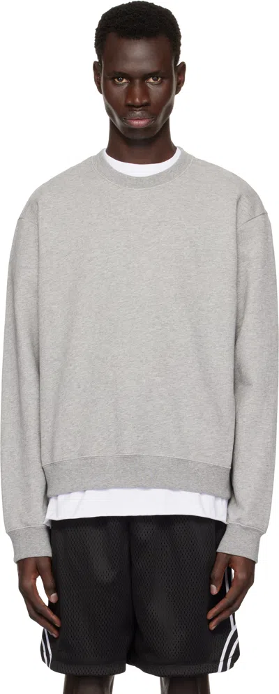 John Elliott Grey Beach Crew 2 Sweatshirt In Heather Grey