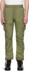 JOHN ELLIOTT GREEN GARMENT-DYED CARGO PANTS