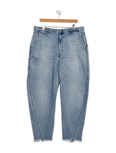 Pre-owned John Elliott High-rise Straight Leg Jeans In Blue