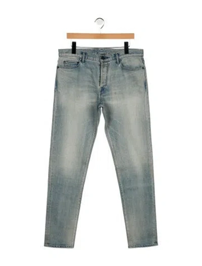 Pre-owned John Elliott High-rise Straight Leg Jeans In Blue