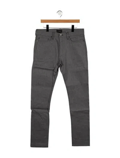 Pre-owned John Elliott High-rise Straight Leg Jeans In Gray