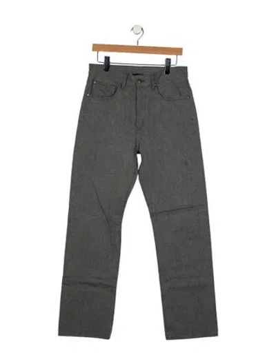 Pre-owned John Elliott High-rise Straight Leg Jeans In Gray