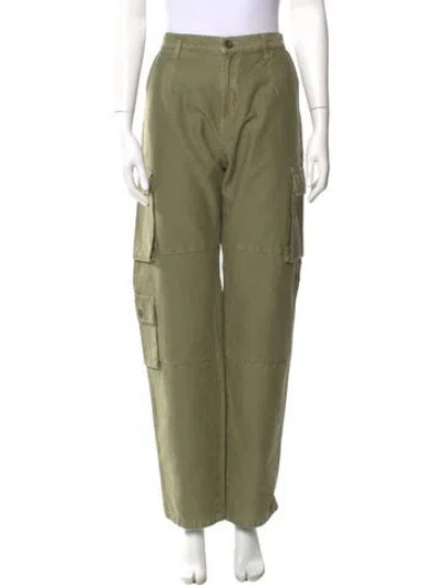 Pre-owned John Elliott High-rise Straight Leg Jeans In Green