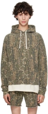John Elliott Khaki Skeptic Hoodie In Tree Camo