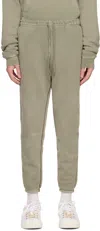 John Elliott Khaki Thermal La Lounge Pants In Washed Olive