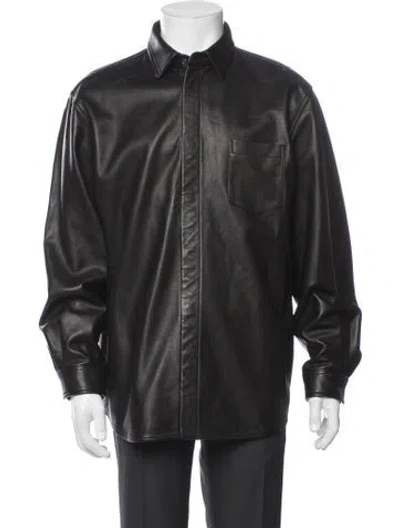 Pre-owned John Elliott Lamb Leather Jacket In Black