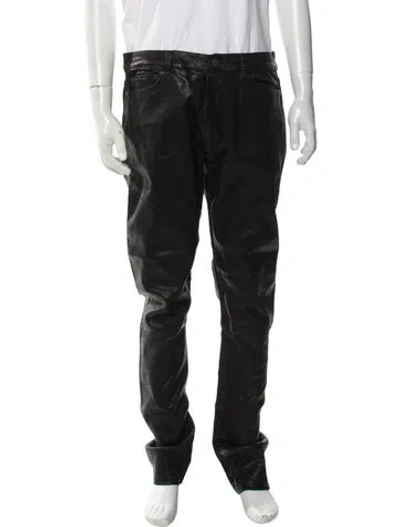 Pre-owned John Elliott Lamb Leather Moto Pants W/ Tags In Black