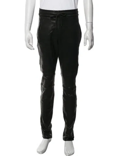 Pre-owned John Elliott Lamb Leather Pants In Black