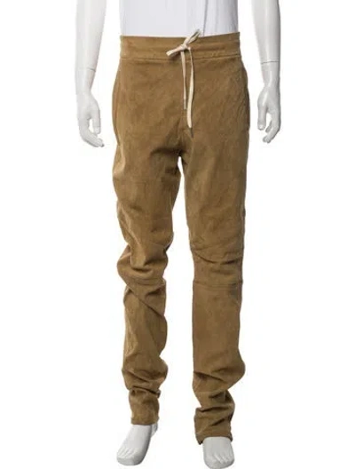 Pre-owned John Elliott Lamb Leather Pants In Neutrals