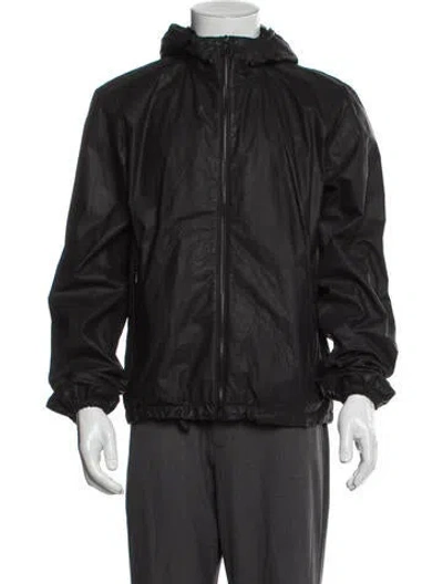 Pre-owned John Elliott Lamb Leather Windbreaker W/ Tags In Gray