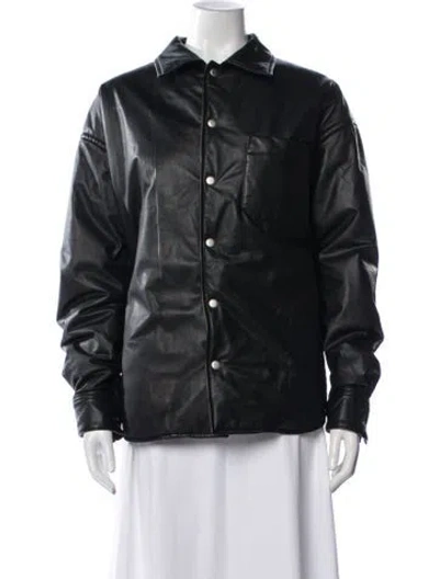 Pre-owned John Elliott Leather Jacket In Black