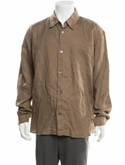 Pre-owned John Elliott Linen Long Sleeve Shirt In Neutrals