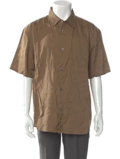 Pre-owned John Elliott Linen Short Sleeve Shirt In Neutral