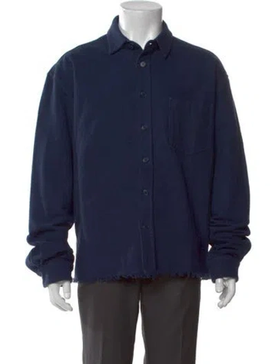 Pre-owned John Elliott Long Sleeve Shirt In Blue