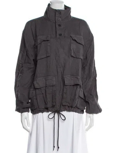 Pre-owned John Elliott Long Sleeve Top In Gray