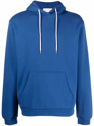 John Elliott Long-sleeved Cotton Hoodie In Blue