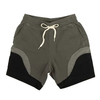 John Elliott Loose Stitch Shorts - Washed Black/gray In Green