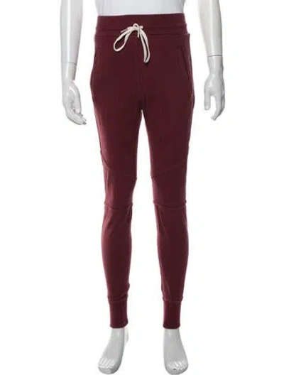 Pre-owned John Elliott Lounge Bottoms In Burgundy