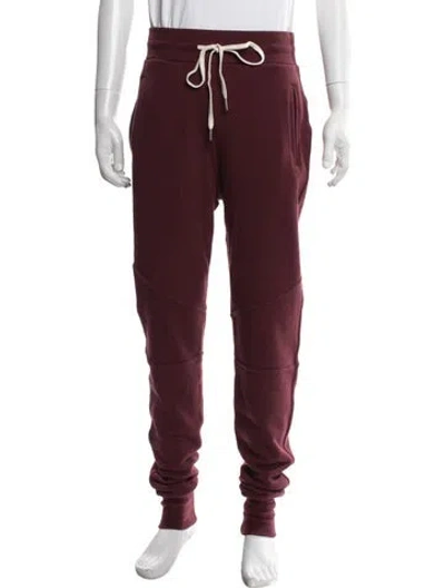Pre-owned John Elliott Lounge Bottoms In Burgundy