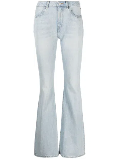 John Elliott Madison Cotton Bootcut Jeans In Blue