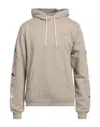 John Elliott Man Sweatshirt Beige Size 3 Cotton, Polyurethane In Beige