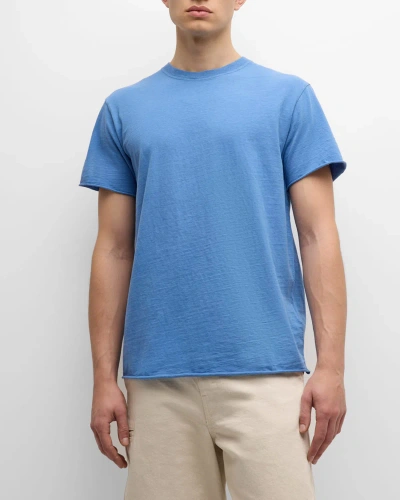 John Elliott Crew-neck Organic-cotton T-shirt In Blue
