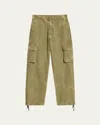John Elliott Straight-leg Cotton Cargo Pants In Army