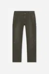 John Elliott Men's Cotton Work Pants In Cedar In Green