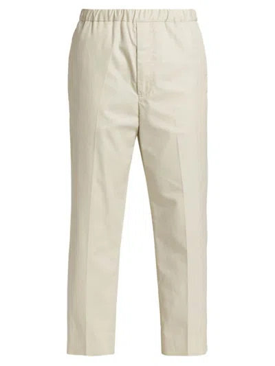 John Elliott Men's Cropped Technical Cotton Trousers In Neutral
