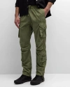 John Elliott Green Garment-dyed Cargo Pants In Olive