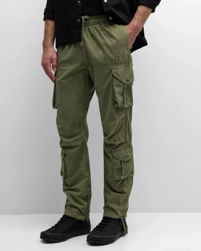 John Elliott Men's Deck Cargo Trousers In Olive